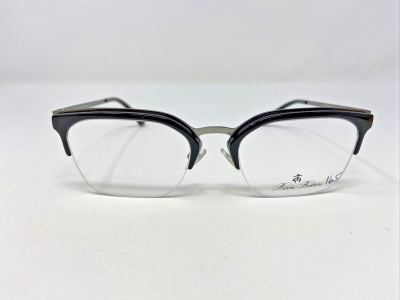 Brooks Brothers Eyeglasses Frames B.B. 1069 1001 52-19-145 Black/Gunmetal Y369