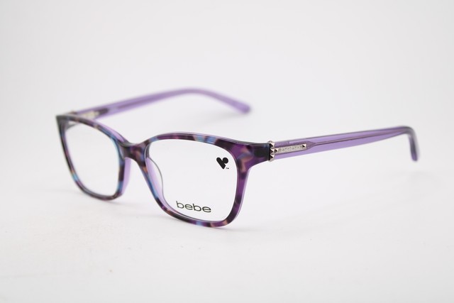 NEW BEBE BB5126 535 AMETHYST PURPLE HAVANA AUTHENTIC EYEGLASSES 53-17