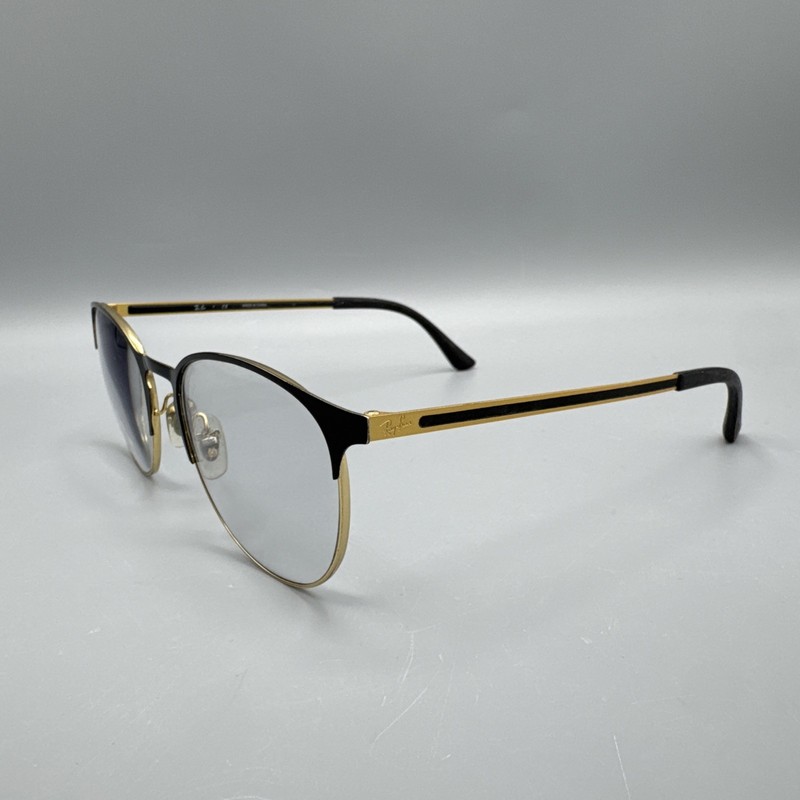 Ray-Ban Eyeglasses RB6375 2890 Round Black Gold 51-18-145 Clubmaster FRAMES ONLY gallery