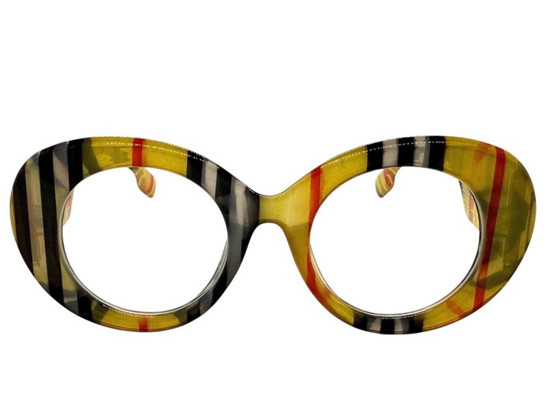 Classic Vintage Retro Style Clear Lens EYE GLASSES Large Thick Round Plaid Frame gallery
