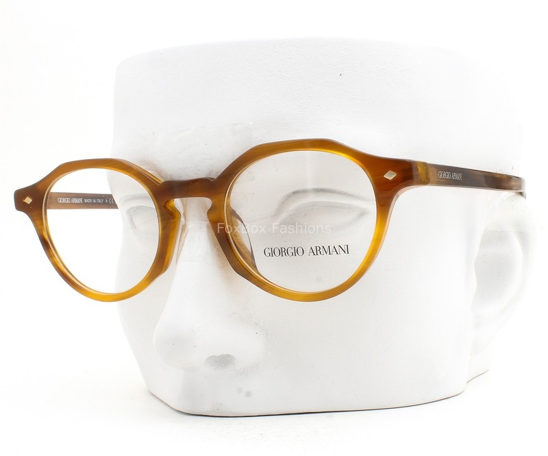 Giorgio Armani Eyeglasses AR 7264-U 6163 Glasses Honey Striped Brown 49mm w/case