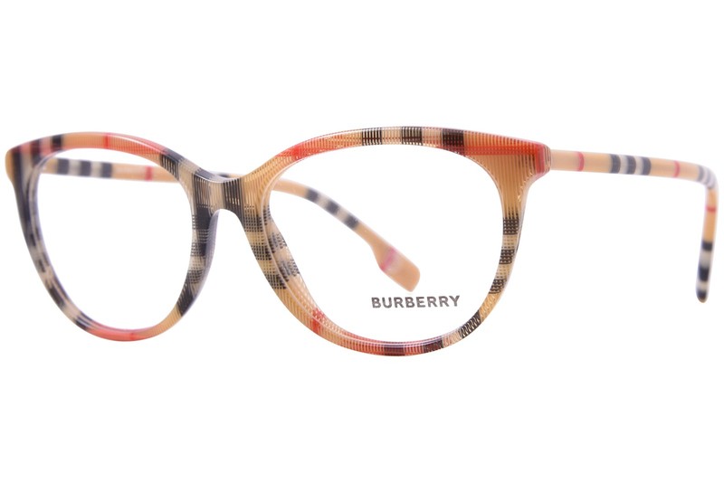 Burberry BE2389 4087 Eyeglasses Women’s Vintage Check Full Rim Oval Shape 52mm