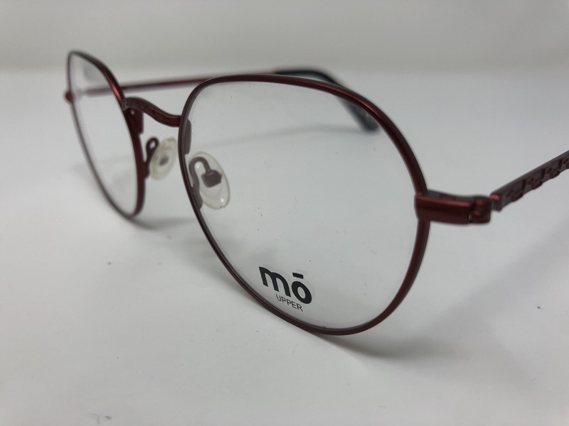 Mo Eyewear Upper Eyeglasses Frame Spain 303M B 52-20-145 Red/Black Full Rim GY99 gallery