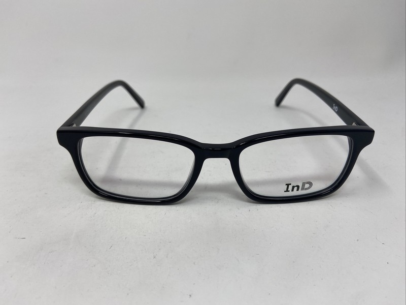 InD EYEWEAR 360 C1 52/18/145 GLOSSY BLACK EYEGLASSES FRAME GH75