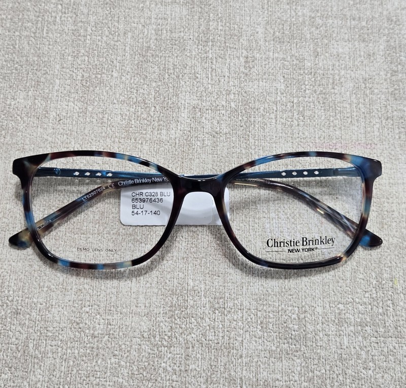 Christie Brinkley C328 Blue Eyeglass Frames 54-17-140 NWT
