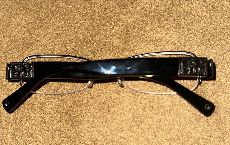 New COACH Sherri 9044 (Satin Black) 49/18/135 Half Rim Eyeglass Frames EUC!!! gallery