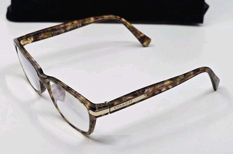 Coach HC6065 5287 Eyeglasses Confetti Light Brown Clear 51 17 135 FRAMES ONLY