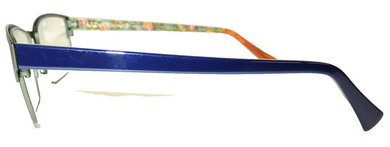 LAFONT HOMBRE 374 DARK BLUE WITH COLORFUL INSIDES EYEGLASSES 145 56- 18 gallery