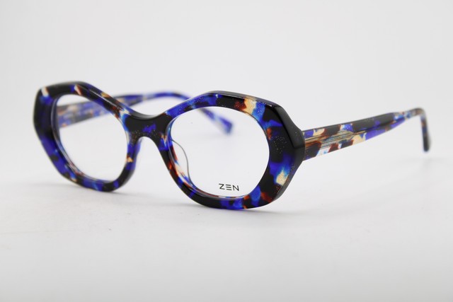 NEW ZEN 230954 C06 LAGUNA BLUE BROWN MARBLE AUTHENTIC EYEGLASSES 51-20
