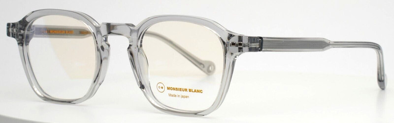 MONSIEUR BLANC Dominique C765 Crystal Grey Mens Square Eyeglasses 47-24-148 B:42
