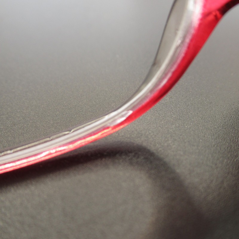 Brittany Eyeglass Frames Rose Crystal Red Oval 50-19-130 Full Rim Plastic gallery