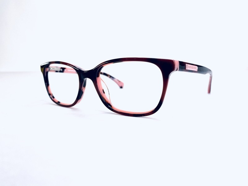 New Calvin Klein Eyeglasses Wayfarer Pink Brown Tortoise CKJ304 621 52 17 135 gallery