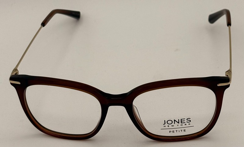 Jones New York Plastic Soft Square Eyewear Frame, Brown J240. 49mm gallery