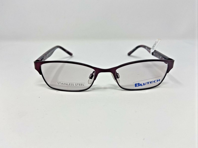 BLUTECH Eyeglasses Frames MARSHA MALLOW AUBERGINE 48-16-130 Purple Tortoise -559