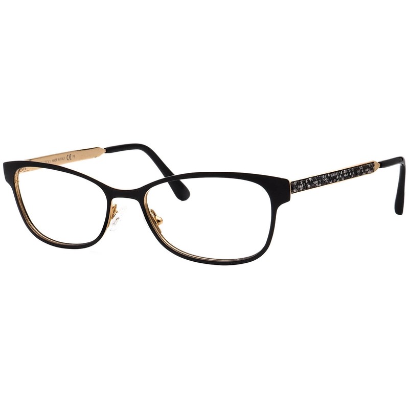 Jimmy Choo Eyeglasses JC203 003 Black/Gold/Crystals Metal Frame Italy 52[]16 145 gallery