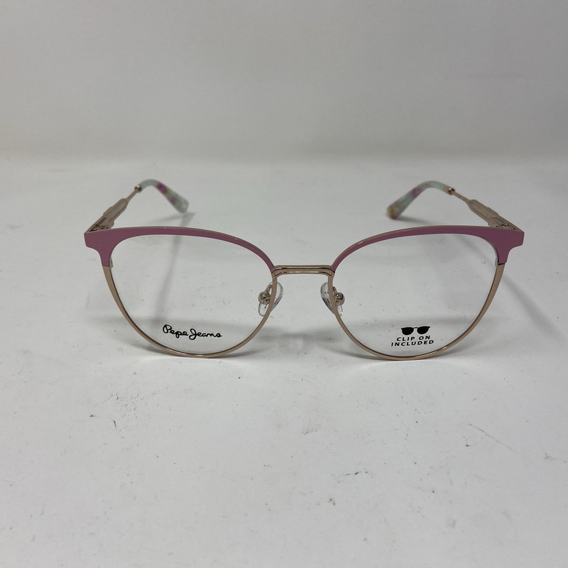 PEPE JEANS EYEWEAR PJ5218 C11 50-17-135 PINK GOLD FLEX HINGE EYEGLASSES +V63