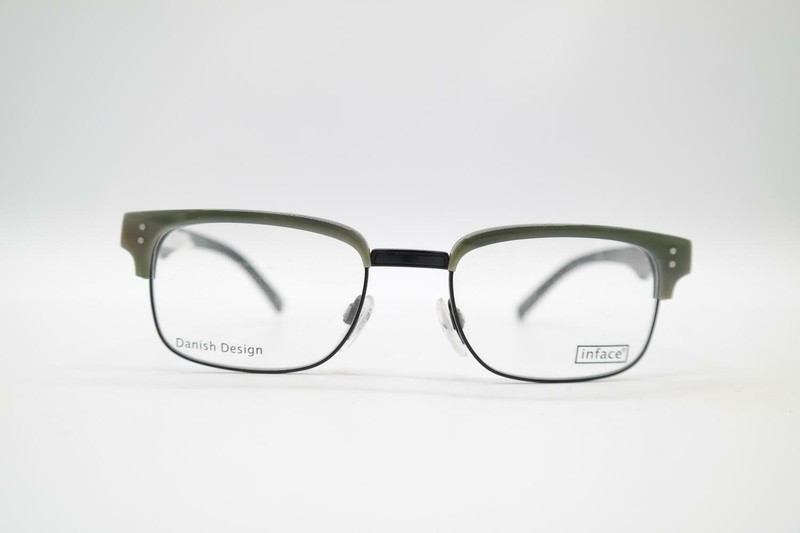 Inface if 9242-755 Green Black Oval Glasses Frame Eyeglasses New
