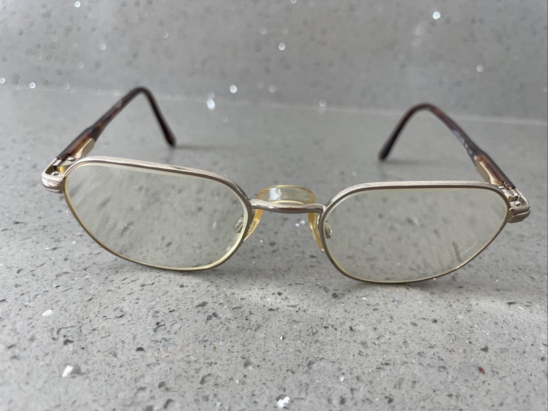 Luxottica 1529 T242 Eyeglasses Frames ONLY 50-18-135 Italy full rim gold