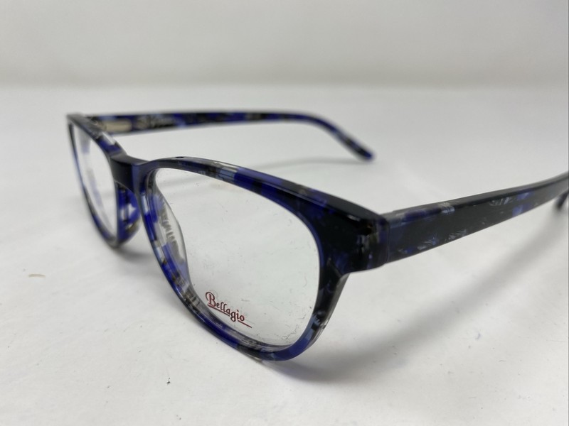 Bellagio 890 C02 50-16-140 Blue Marble Plastic Full Rim Eyeglasses Frame 2544 gallery