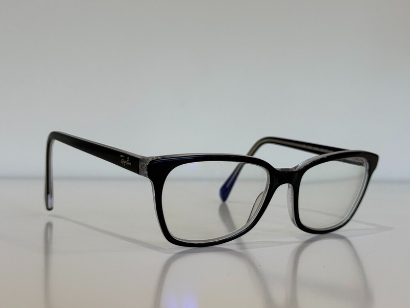 Ray Ban RB 5362 2034 Square Black Clear Eyeglasses Frame 54-17-140 gallery