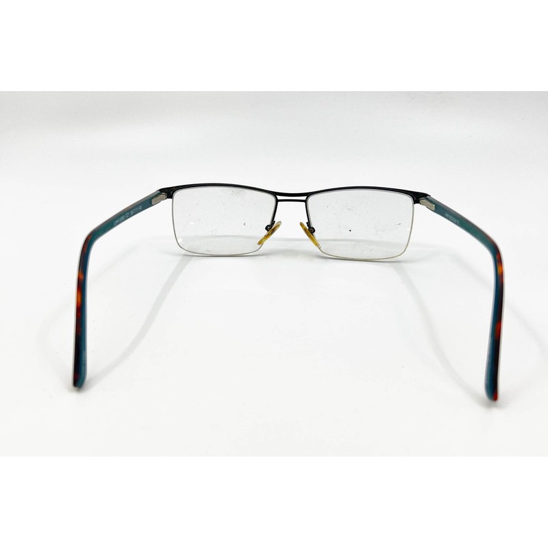 Link Occhiali Eyeglasses Mens Black Semi Rimless Rectangular 5385 56-17-145 gallery