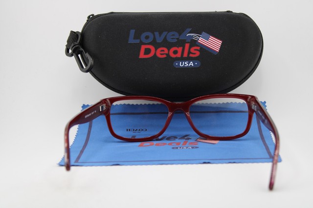NEW COACH HC 6133 5255 BURGUNDY SILVER AUTHENTIC EYEGLASSES 53-17 gallery