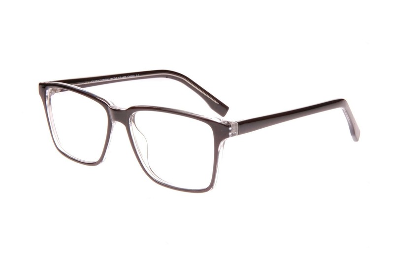 NEW CANNY VISION Black on Crystal JACOB Eyeglasses 54mm with Case