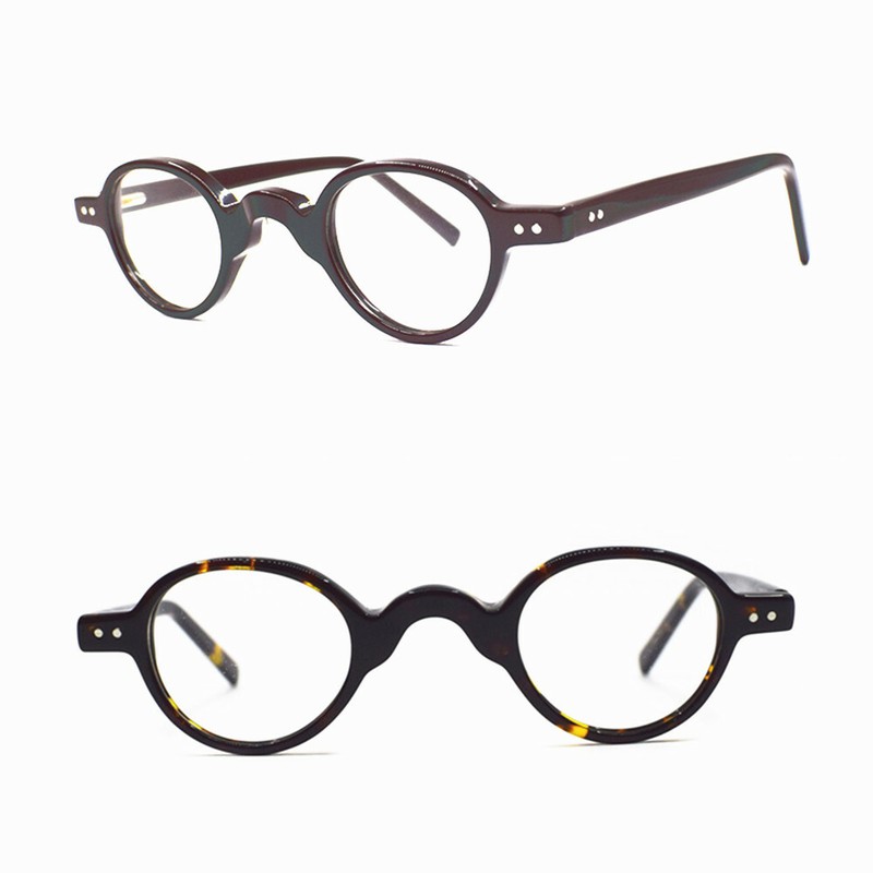 Spring Hinges Vintage Super Small Oval Acetate Eyeglass Frames Full Rim Glasses