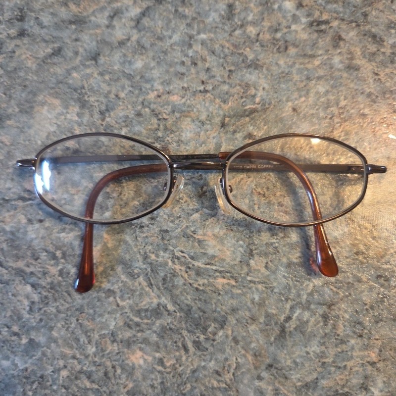 Women’s Eyeglass Frames Copper-Tone Capri Coffee 90’s