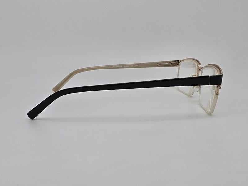 Randy Jackson Zyloware 1042 C021 Black Gold Semi Rimless Eyeglasses Frame w Case gallery