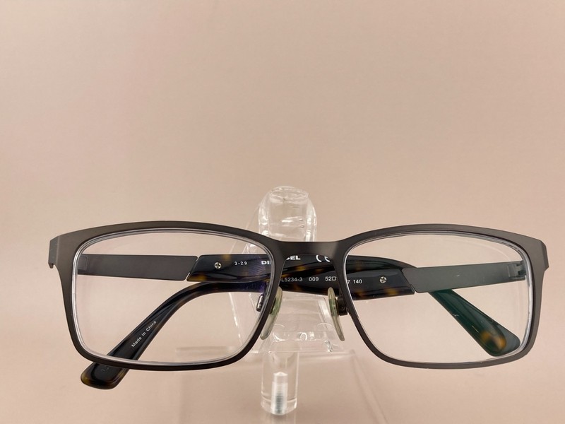 Diesel Eyeglasses Frame DL5234-3 009 Gunmetal Havana Brown 52-17-140 FRAMES ONL gallery