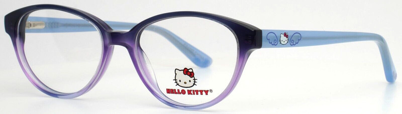 HELLO KITTY HK345 3 Purple Girls Kids Oval Full Rim Eyeglasses 46-15-125 B:34