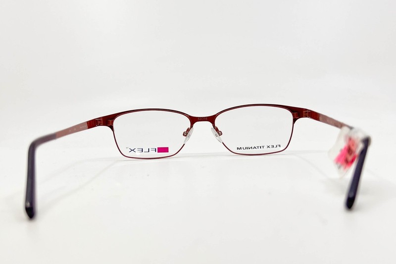 TI Flex 2103 604 Titanium, Shiny Wine Coral Eyeglass Frames 52-16-135 gallery