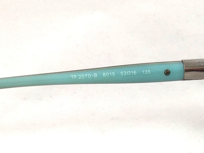 Authentic Tiffany & Co. TF 2070-B 8015 53mm Dark Havana Blue Frame Glasses Italy gallery