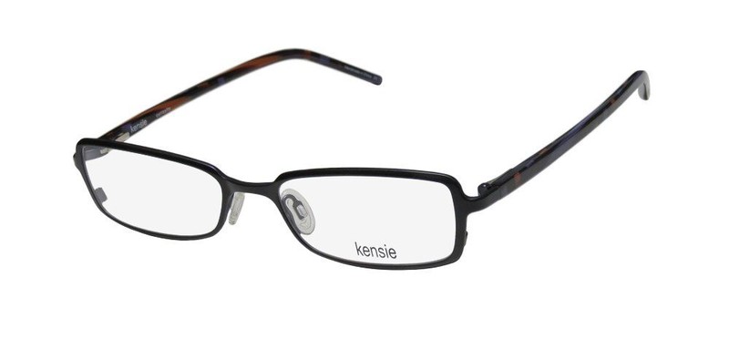 NEW KENSIE CURIOSITY EYEGLASSES BK DESIGNER FULL-RIM METAL & PLASTIC BLACK
