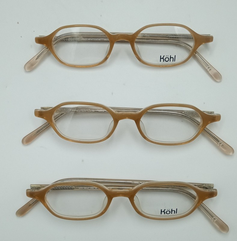 Kohl Eyeglass Frames 44-18-140 Tan Eyeglasses New Glasses Womens/Men gallery