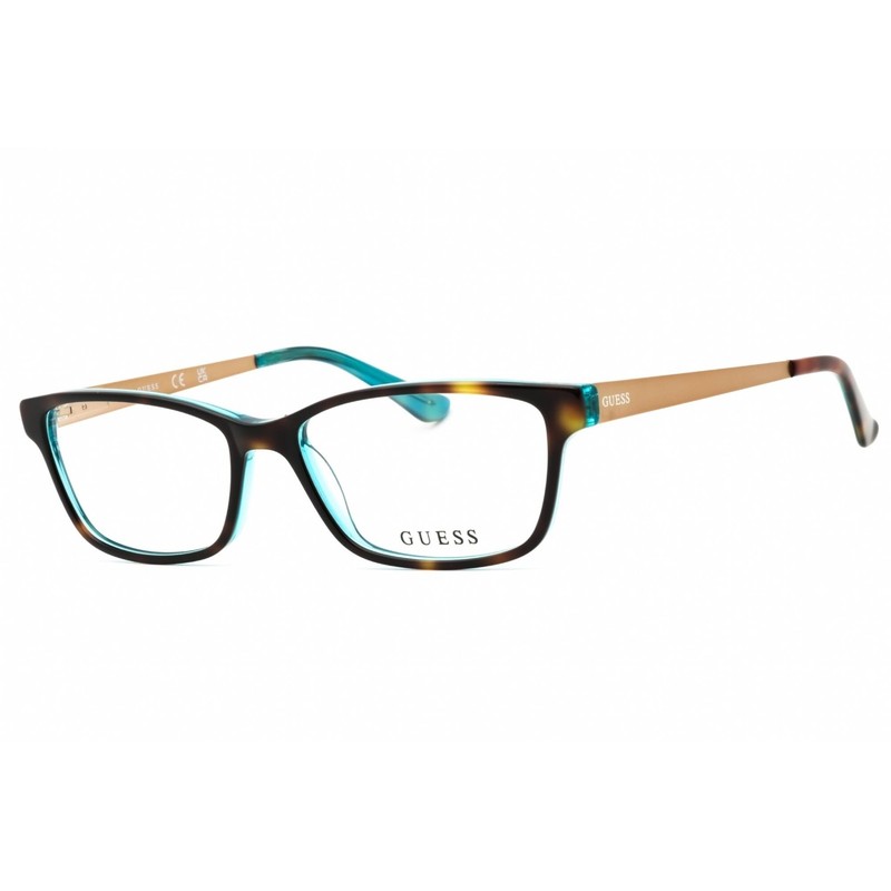 Guess Women’s Eyeglasses Havana/Other Acetate Rectangular Shape Frame GU2538 056