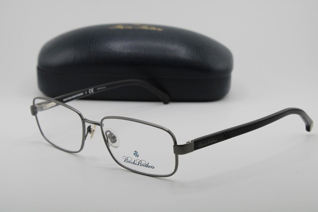NEW BROOKS BROTHERS BB 1045 1670 GUNMETAL BLACK AUTHENTIC EYEGLASSES 53-16