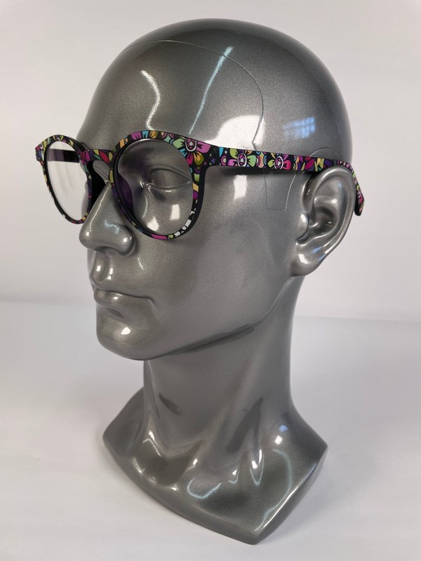 Zeelool VFT0271-13 Street-Artist Eyeglasses Frame 47-21-145 Black/Multicolor gallery