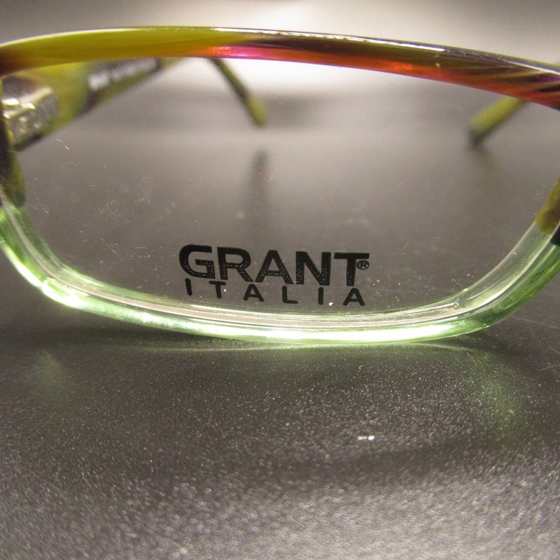 GRANT Italia Eyeglass Frames 6422 51-16 Multicolor Green Yellow Purple Hand Made gallery