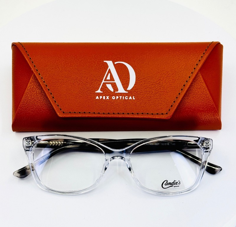 CANDIES CA0183 027 Clear Tortoise Womens Semi Cat Eye Eyeglasses 52-16-140 B:39
