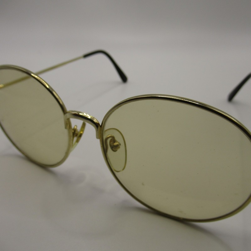 Birch England Vintage Gold Metal Oval Eyeglass Frames Glasses Spectacles 1375 gallery