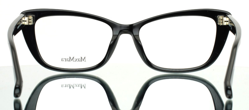 MAX MARA MM5059 001 Black Womens Cat Eye Full Rim Eyeglasses 53-16-140 B:37 gallery