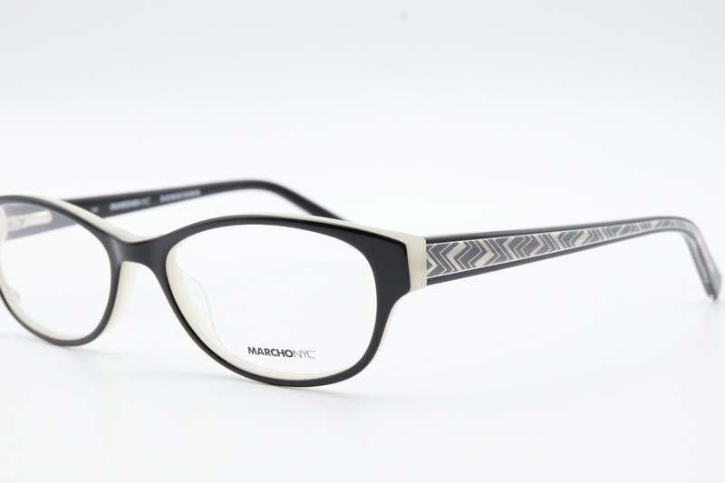 MARCHON NYC TRIBECA 001 Polished Black / Silver 50-16-135 Frames Flex Hinges L94 gallery