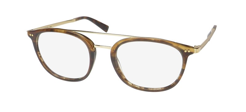 NEW JOHN VARVATOS V378 EYEWEAR OVAL MENS BROWN JAPAN FULL-RIM 49-19-145 METAL &