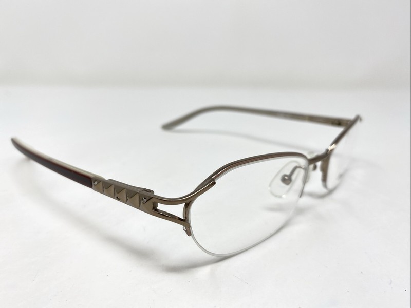 Bellissima BL 622 BROWN 52-18-135 Metal Half Rim Eyeglasses Frame KB58 gallery