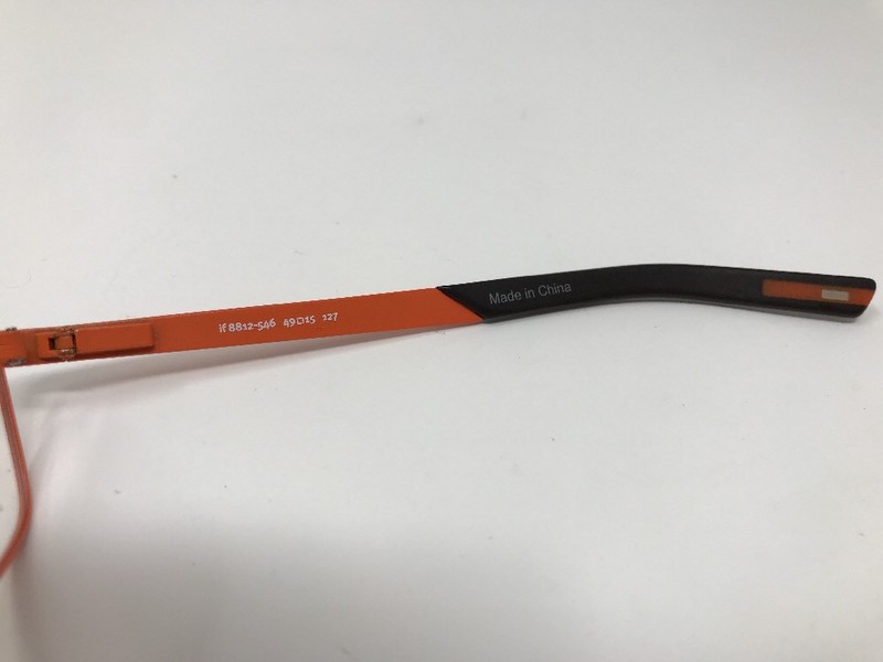 New! Inface Eyeglasses IF 8812 49-15-127mm Orange Black Frames NY71 gallery