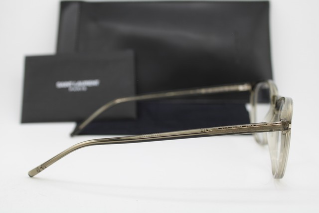 NEW SAINT LAURENT SL 106 025 CRYSTAL CLEAR AUTHENTIC FRAMES EYEGLASSES 50-19 gallery