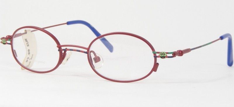 Vintage MODA OPTICA MO 4602 R1 Red /Green /Blue UNIQUE RARE EYEGLASSES 38-18-125