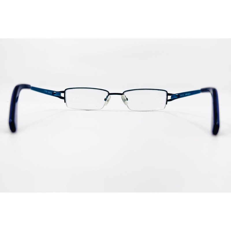 Encore Eyeglasses Mens Blue Semi Rimless Japan Design 411 C58 52-17-135 gallery